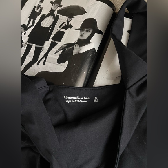 Abercrombie & Fitch Seamless Square Neck Bodysuit In Black Size M - Picture 5 of 10